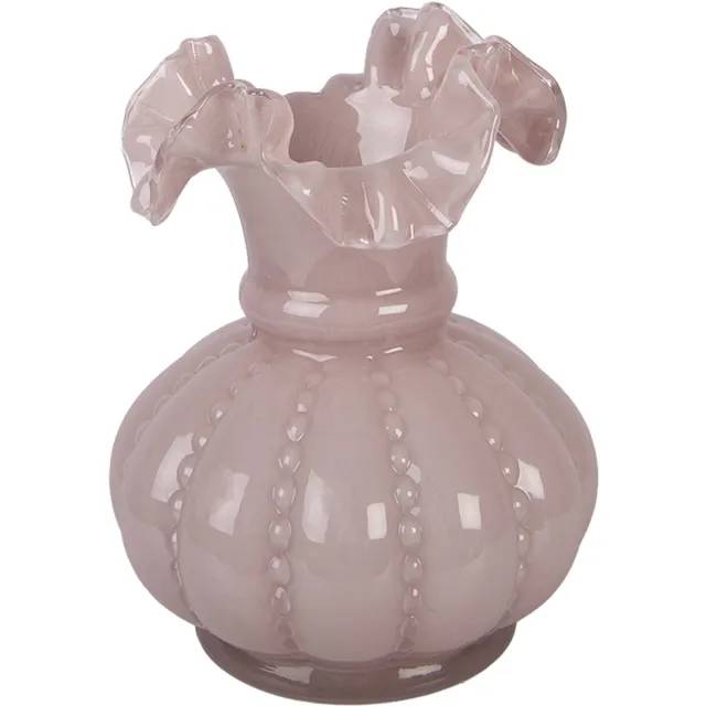 Clayre & Eef Vaas Ø 15x20 cm Roze Glas