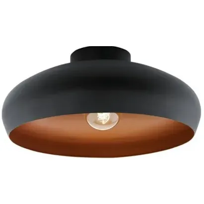 Eglo Plafondlamp Mogano Zwart Koper ⌀30cm