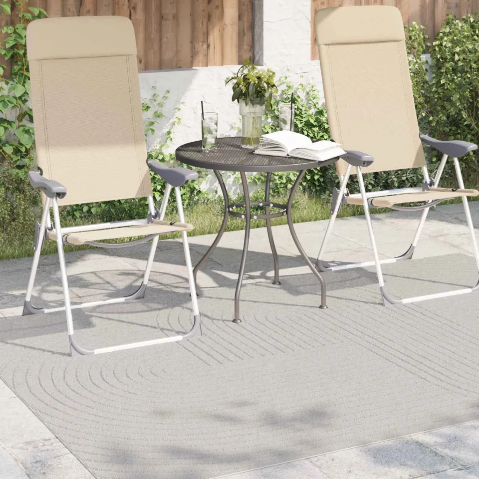 vidaXL Binnen- en buitentapijt PALMERAS Crème 120 x 170 cm Polyester, foto 3