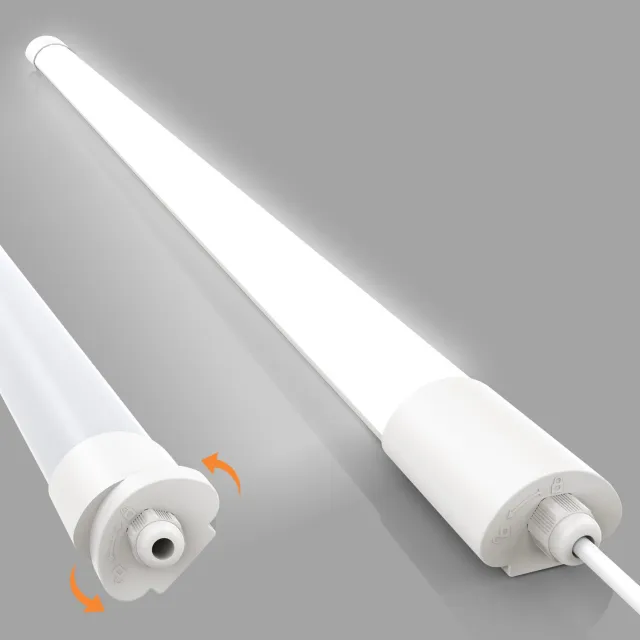 Amdelne LED Feuchtraumleuchte 120 cm - 36W (4100 lm - 4000K Neutraal Wit) - LED Batten - Doorkoppelbaar - IP65 Waterdicht - Flikkervrij - Schuur, Garage & Werkplaats Koud wit