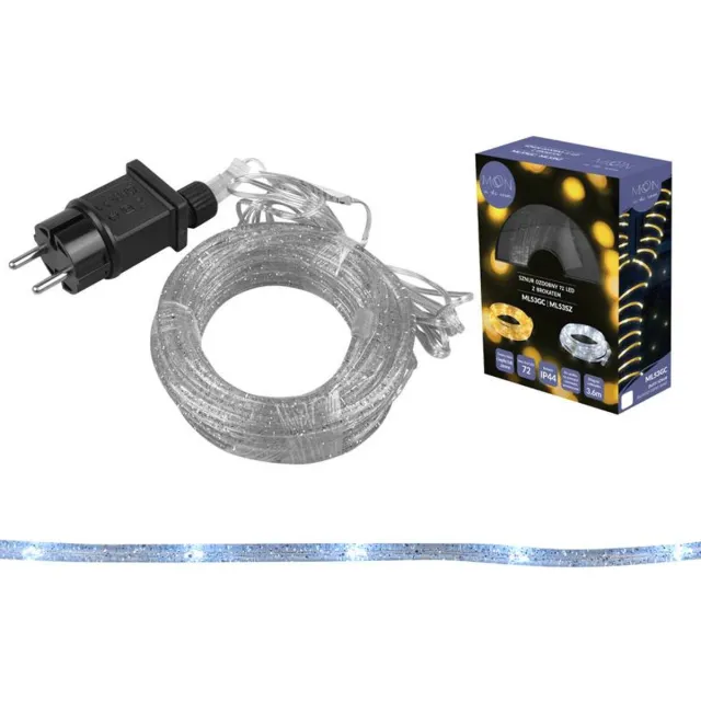 MOON in the room Decoratiesnoer 72 LED's met glitter - Zilver - Koud wit - IP44