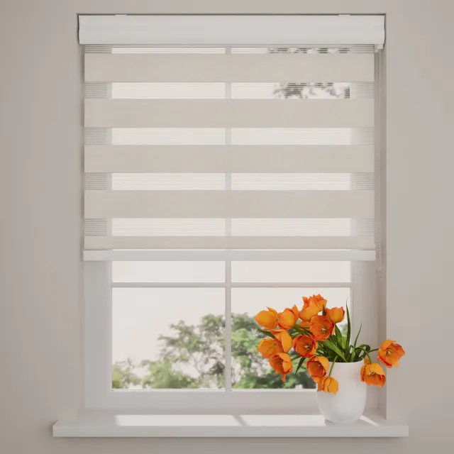 DTCH Duo Rolgordijn - Splendid - Lichtdoorlatend - Linnen - 50 x 175 cm