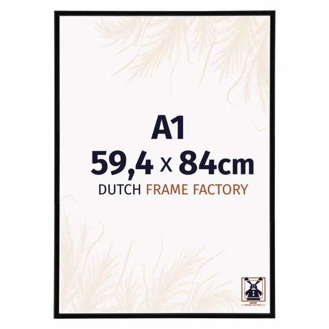 Dutch Frame Factory Fotolijst A1 59,4x84 cm - Kunststof - Zwart Hoogglans - Angers