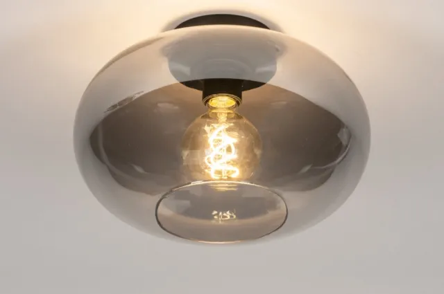Lumidora Plafondlamp 74016 - Plafonniere - OSLO - E27 - Zwart - Grijs - Metaal - ⌀ 30 cm