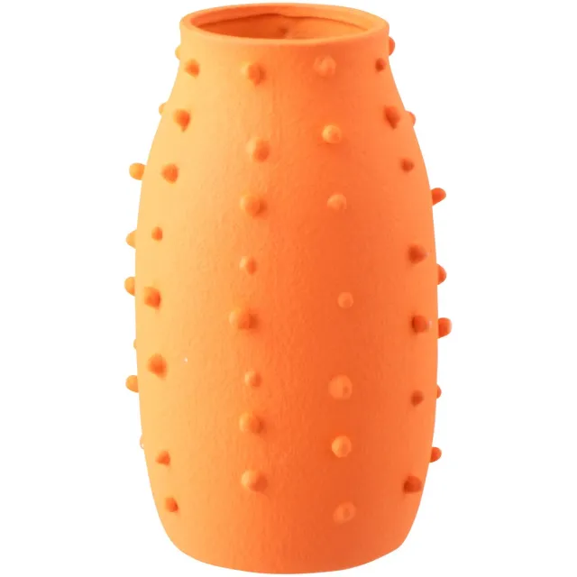 J-Line vaas Ruby Stippen - steengoed - oranje - small