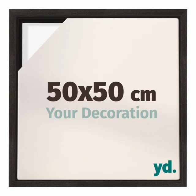 yd. yd, Baklijst 50x50 cm Eiken Donker - Lijst voor Canvasdoek - MDF Lyon