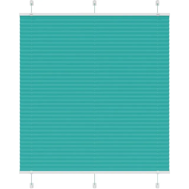 vidaXL Plissé - rolgordijn - 120x100cm - stofbreedte - 119,4cm - petrol - groen