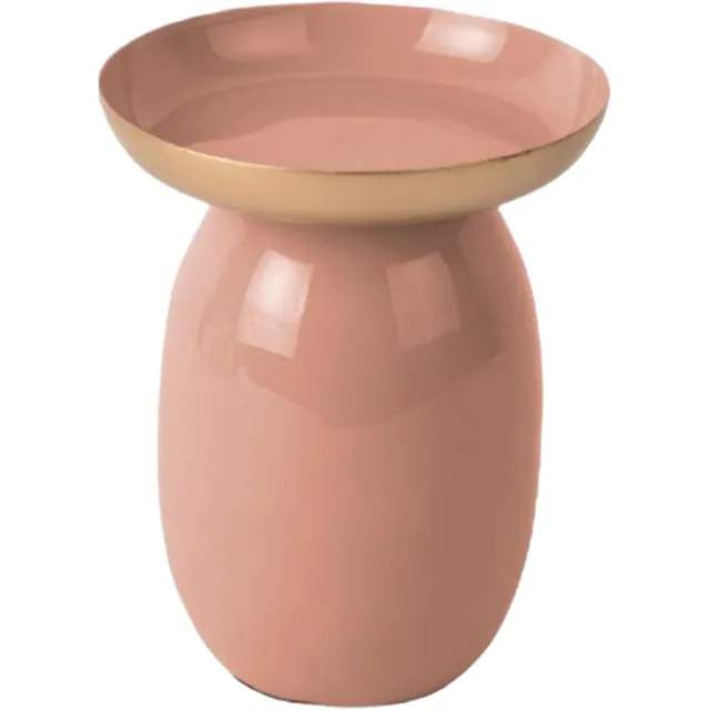 Present Time Houder voor stompkaarsen 'Mila' - Maat L (Roze)