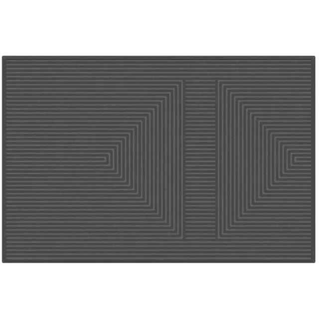 MD-Entree MD Entree - Deurmat - Ribmat - Curves - Square - Anthra - 80 x 120 cm - 100% PET Antraciet