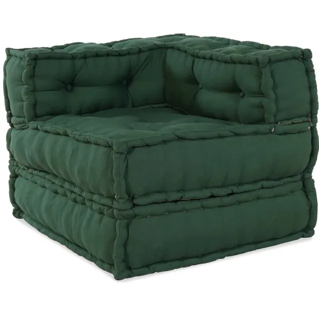 vidaXL Modulair Sofabet 2 st Stof Groen 140 x 70 x 56 cm