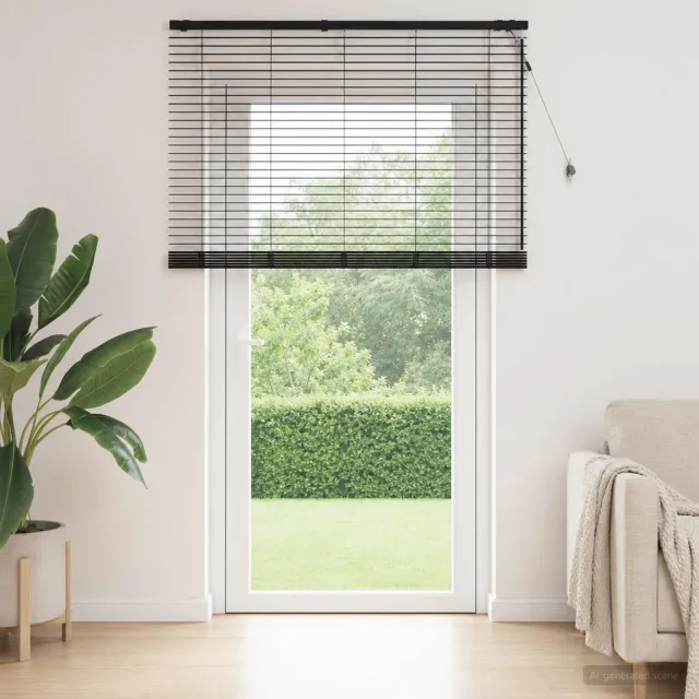 vidaXL Venetiaanse jaloezie Zwart 155 x 250 cm 35 mm