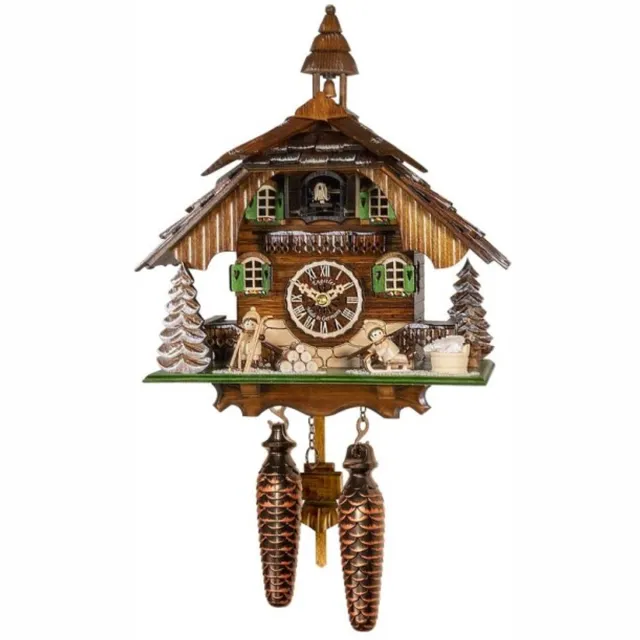 Engstler 44424_Q - Koekoeksklok - Kwarts - Notenhout - 31 cm