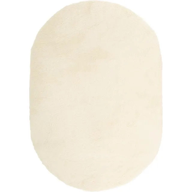 vidaXL Hoogpolig - vloerkleed - NAVARRA - cm - polyester - crèmekleurig