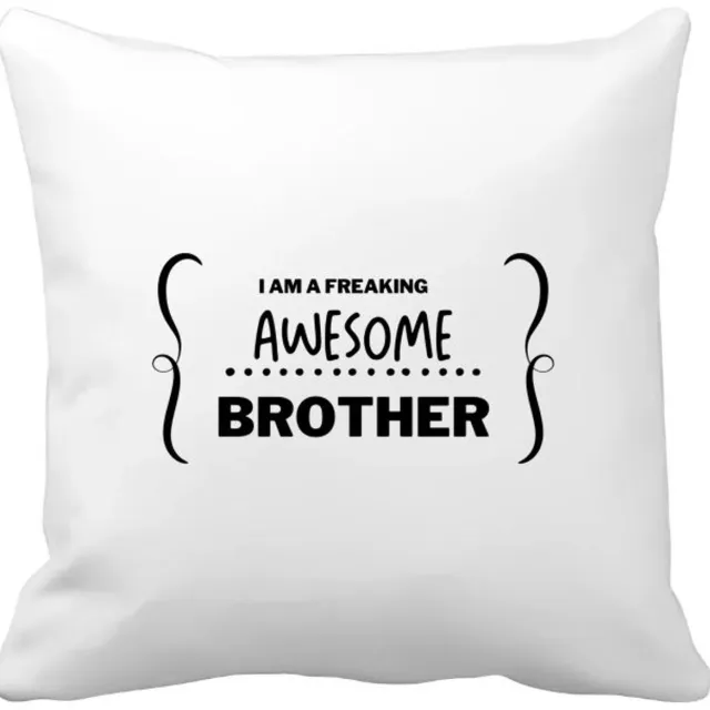 Akyol i am a freaking awesome brother Kussen hoes - Broer - geweldige broer - liefste broer - verjaardag - cadeau - kado - bedankje - geschenk - 40 bij 40 cm Multicolor