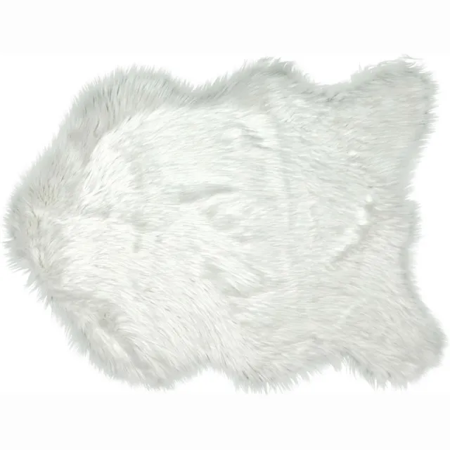 Unique Living Floormat fake fur 60x90cm white