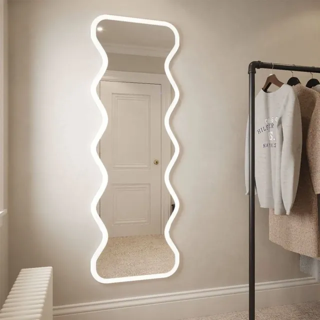 Milton & Oldbrook Wandspiegel met Verlichting 50 x 160 cm Asolo Wit