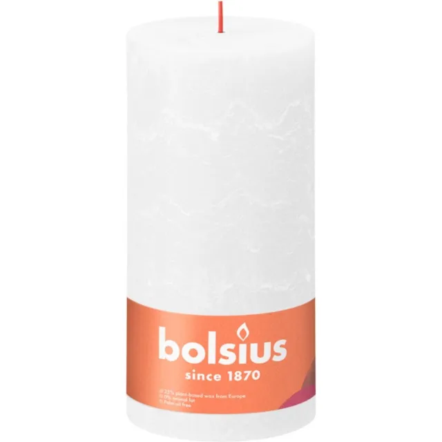 Bolsius Rustiek stompkaars - 200/100 - 1 Stuk - Cloudy White wit
