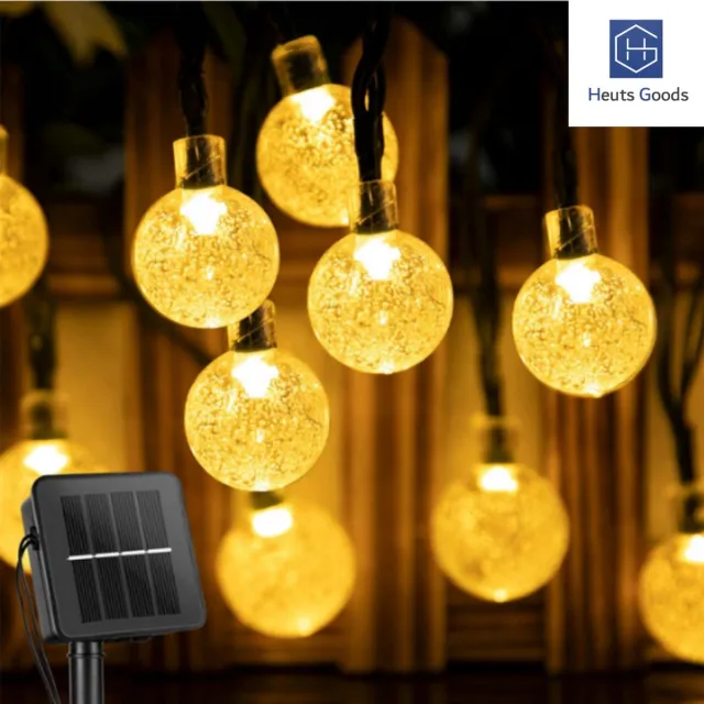 Heuts Goods Solar Tuinverlichting - Tuinverlichting op Zonneenergie - Solar Lichtsnoer Buiten – 8 Lichtstanden - ø2CM - 6.5M 30LEDs