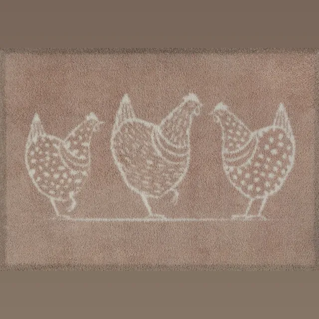 Kleen-Tex Turtle Wasbare Deurmat - Hens - 60 x 85cm grijs