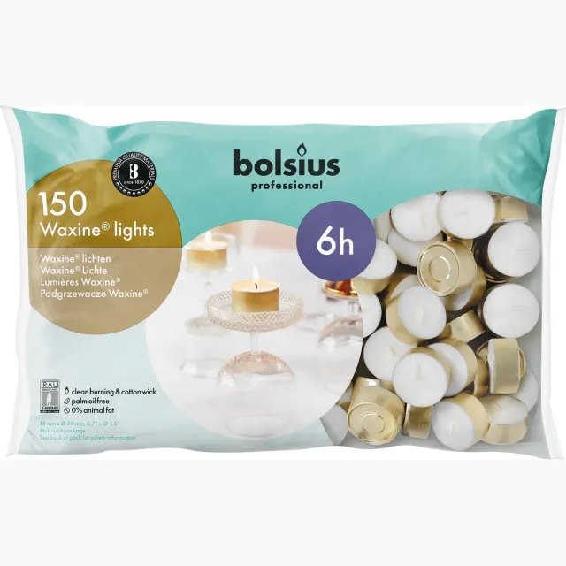 Bolsius Waxine Lichten - 6 uur - 150 stuks Meerdere kleuren