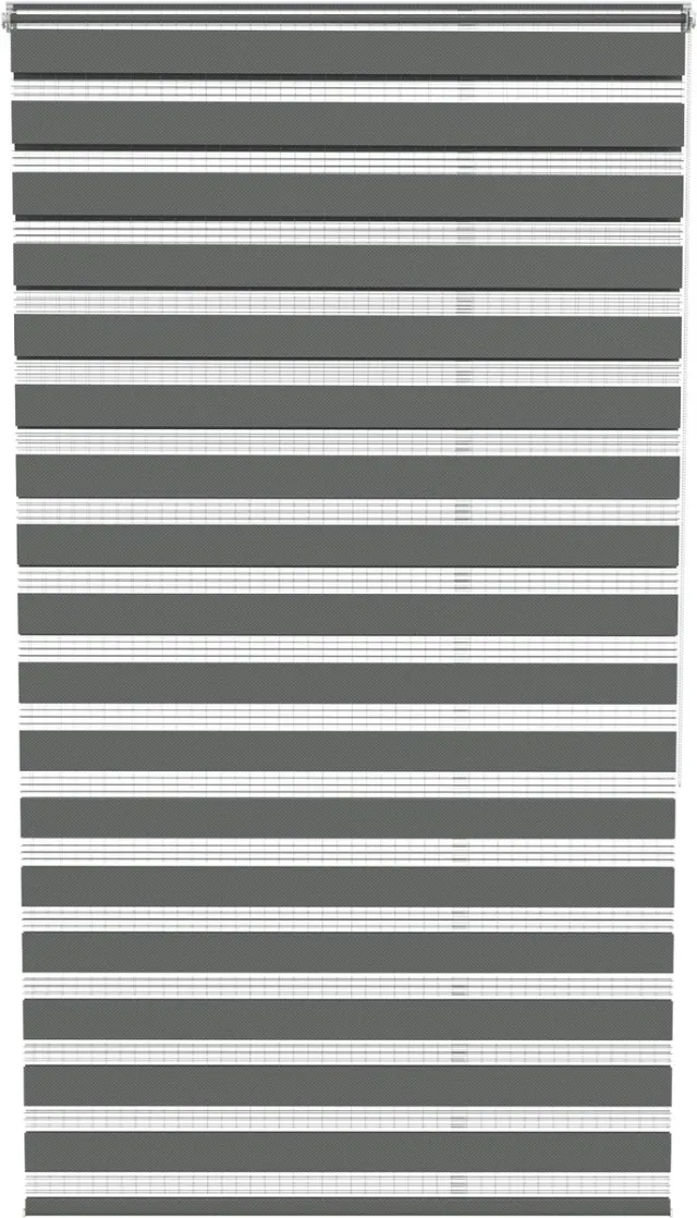 ACXIN Zebra Rollo Klemmfix - Zonder Boren - Lichtdoorlatend en Verduisterend - 120x220cm Grijs