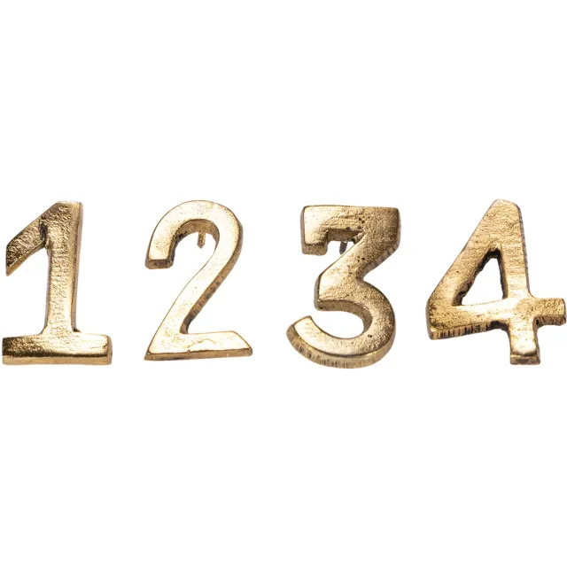 posiwio Adventkaarsspeldjes, nummers 1 tot en met 4, set van 4, 4 cm, 4 stuks Gold