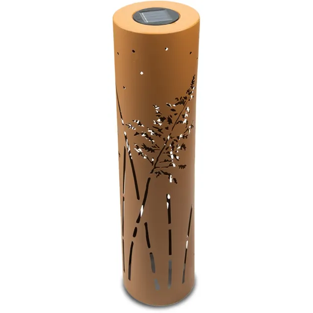 UNUS Solar lamp tuin buiten pampasgras roestbruin groot 80 cm - Buitenlamp - Buiten Lantaarn