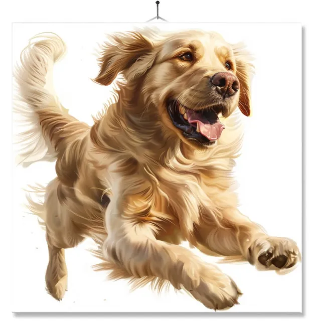 MC Living Tegel Met Opdruk | Geschenk | Wc | Toilet | Golden Retriever Ontwerp 1