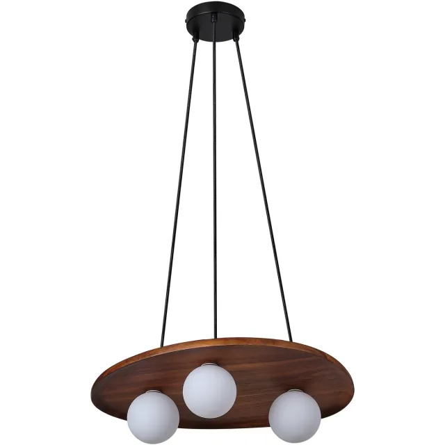Osram Decor Acacia Nest Hanglamp, Acacia Hout Bruin, G9 Versie, Metaal, Glas, Textielkabel Houten decor
