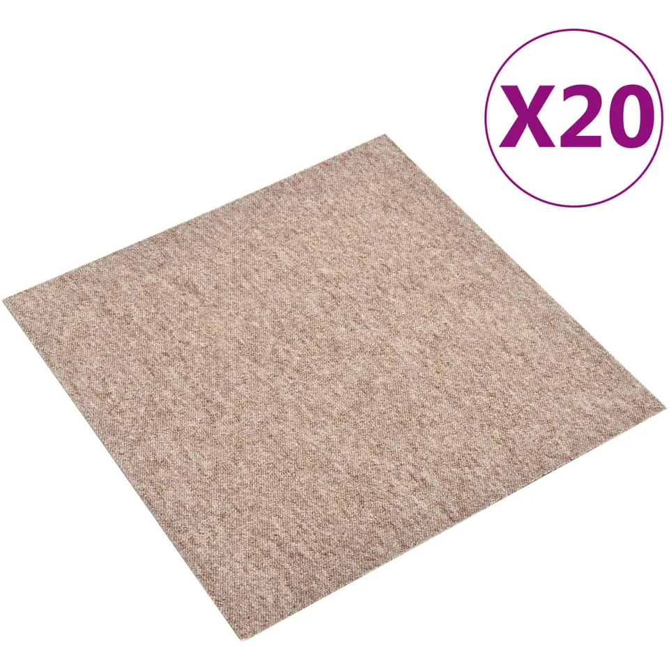 vidaXL Tapijt 20 st Beige 50 x 50 cm 100% Polypropyleen, foto 2