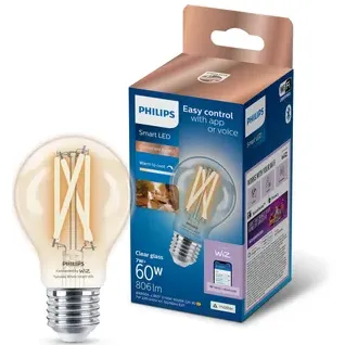 Philips Slimme Ledfilamentlamp A60 E27 7w Transparant