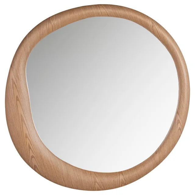 WOOOD Glivon Spiegel 100x100 cm - Hout Fineer - Naturel natural