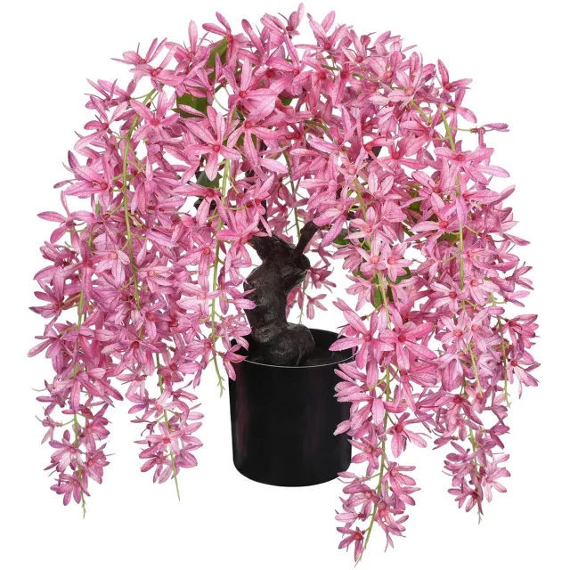Unyqoos Witte Wisteria Kunstbloemen in Pot voor Stijlvolle Interieurdecoratie Roze