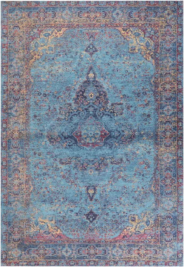 Beliani KANSU - Laagpolig vloerkleed - Blauw - Katoen