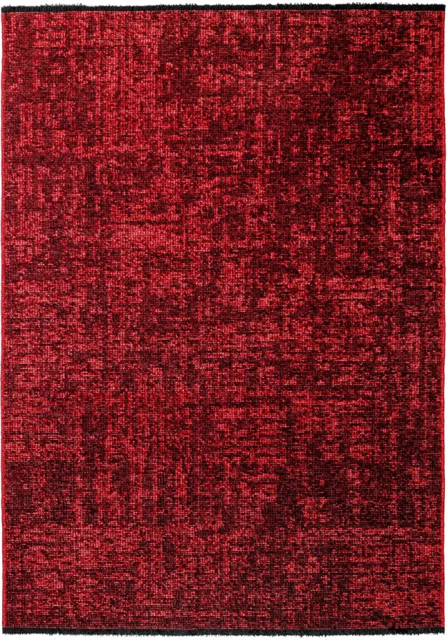 Ayyildiz Vloerkleed SPACE 80 x 150 Rood – Modern, Dun en Luxe Chenille-Katoen Vloerkleed