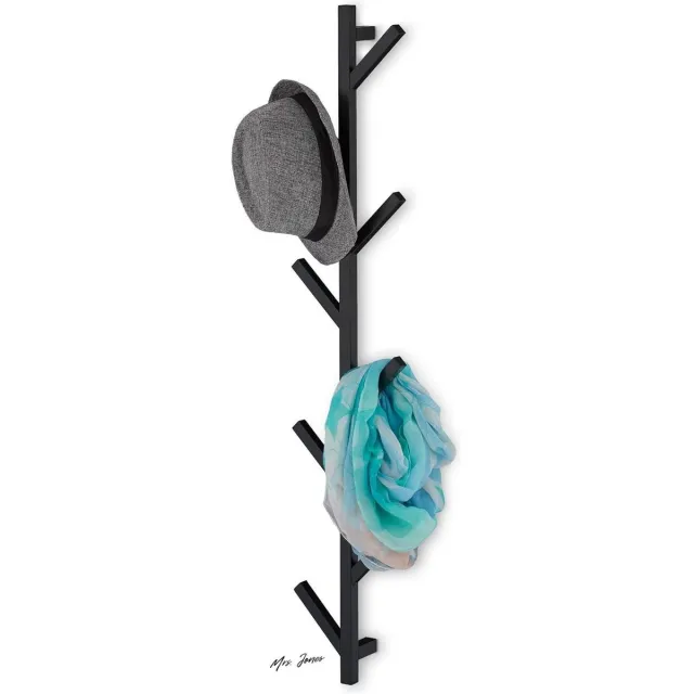 Mrs. Jones Wandkapstok 8 haken zwart metaal ruimtebesparend 100.5 x 19.5 x 7 cm . multi-color