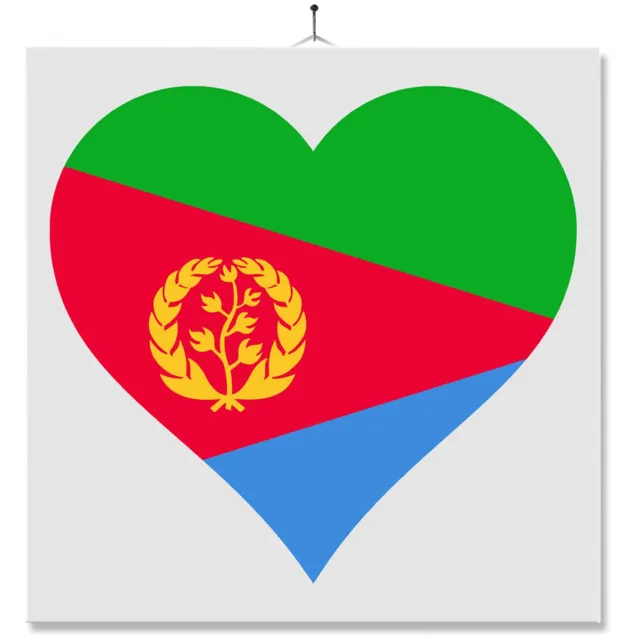 MC Living Tegel Met Opdruk | Hart | Vlag | Eritrea Multi-Color