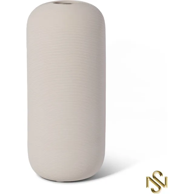 San Naila Japa-Purity Vase-Keramiek-Nordic Vase-Beige-Modern-Japandi