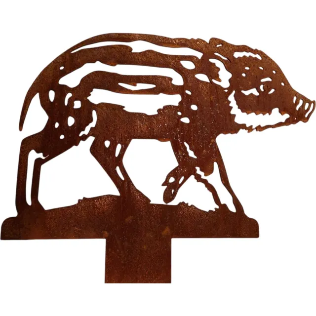 rusty friends Metalendier - Tuinbeeld - Wild Zwijn - Cortenstaal - 33 x 50 cm - NL fabrikaat Zwijntje 2