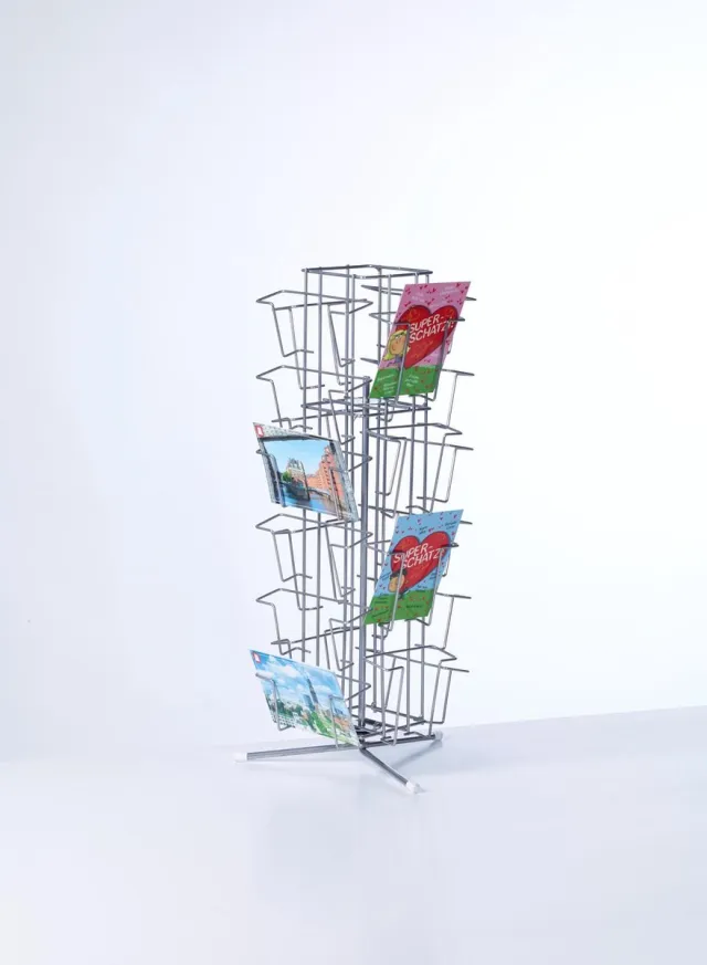 DISPLAYZ Postkaartenmolen 20 vakken zilver