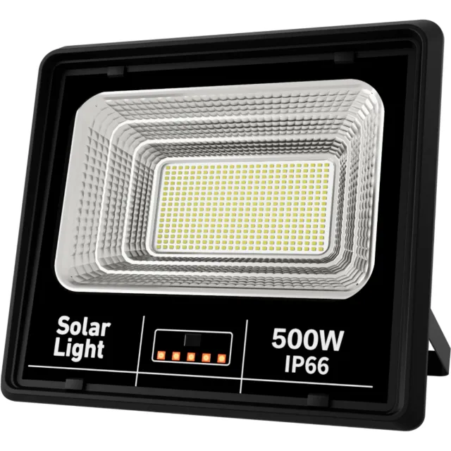 Jortan Tech Solar LED-schijnwerper buiten - Zonnepaneel - Afstandsbediening - LiFePO4-accu - Jortan Tech Zwart
