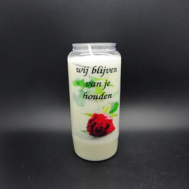 Partijhandel RODO Noveenkaars Spreuk 004 - 6 dagen brander (5 stuks) wit