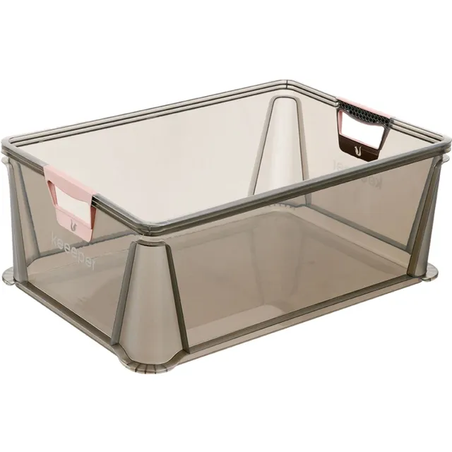 Keeeper Opbergbox Luis 45 liter grijs transparant