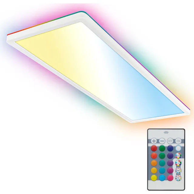 B.K.Licht BRILONER Slim - RGBIC Plafondlamp led - plafonniere met afstandsbediening - CCT & RGBIC-backlight - dimbaar - 22W - 58cm - wit Wit (met CCT)