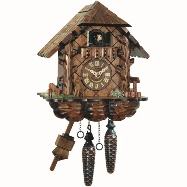 Engstler 407 - Koekoeksklok - 1-daags ketting uurwerk bruin