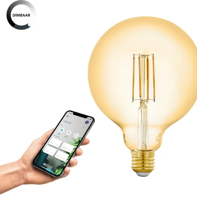 EGLO connect.z Smart LED Lamp - E27 - Ø 12,5 cm - 2200K - Dimbaar - Zigbee