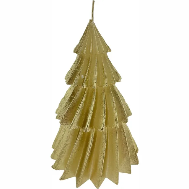 Home Society Kerstboomkaars - Windy - Goud - L - 17 x 13 x 13