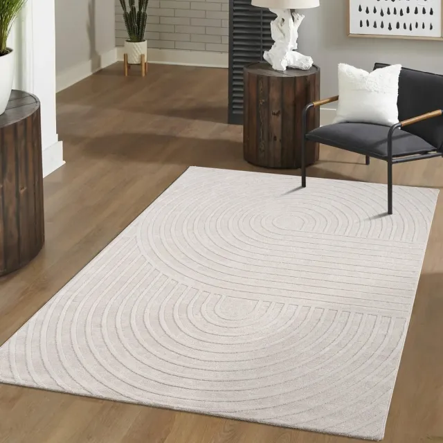 TT Home Woonkamertapijt eetkamer kortpolig boho Scandinavisch geometrisch boog effen 200 x 280 cm Rechthoek 200 x 280 cm Rechthoek beige