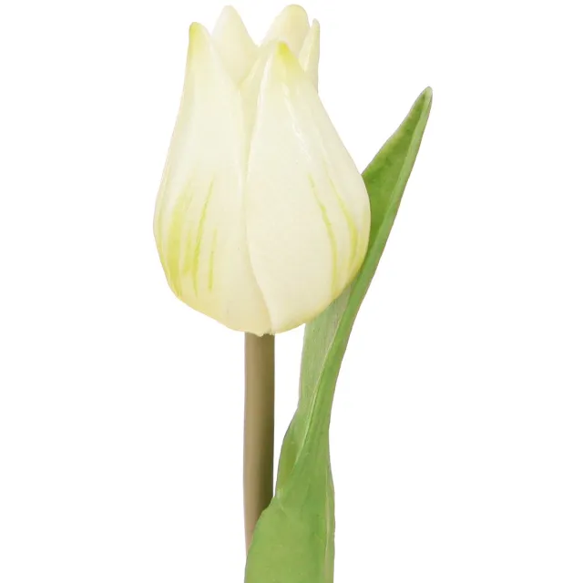 Viana Decoratieve Tulpen Kunstbloemen Wit Crème 20cm 6 st.