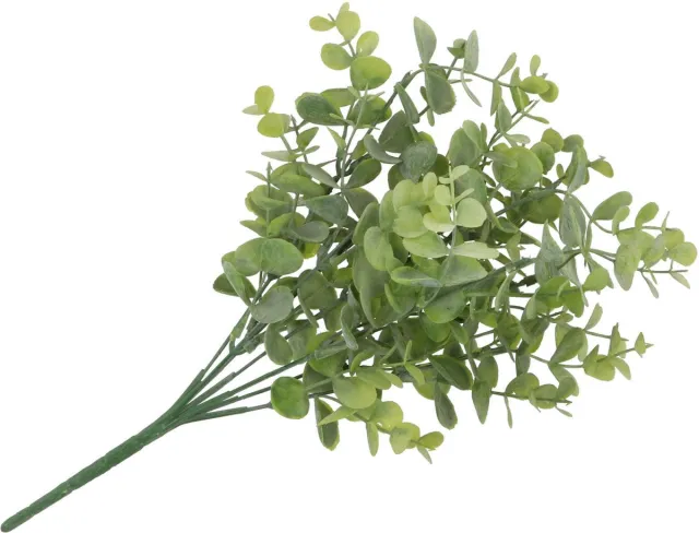 DK design Kunstbloem Eucalyptus tak - 33 cm - groen - bundel/bosje - Kunst zijdebloemen